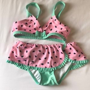2/$7 kids Cat & Jack size 4T toddler girl watermelon bikini